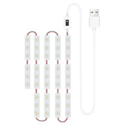 Iluminación USB Espejo Luz Belleza LED Maquillaje Barra de luz Contacto Mano Tocador Luz de relleno Red Rojo