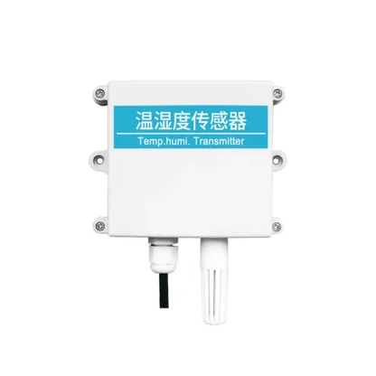 Sensor de temperatura y humedad RS485 analógico en línea Modbus monitoreo de cobertizo lluvia y nieve transmisor montado en la pared