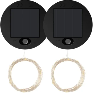 Tapa de linterna de Panel Solar LED para exteriores, lámpara colgante, resistente al agua IP65, 2 piezas