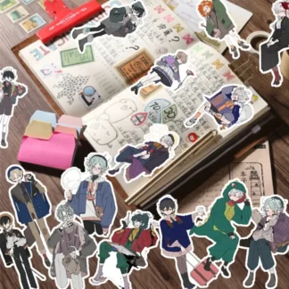 Pegatina de diario de estilo japonés, álbum gráfico de niño de dibujos animados, pegatina de sello de estilo Ins, pegatina decorativa de dibujos animados, funda de teléfono para Ipad