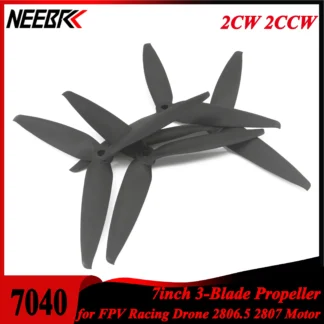 NEEBRC 7040 2 pares 7 pulgadas 3 aspas 2CW 2CCW hélice duradera de bajo ruido para Dron de carreras con visión en primera persona Quadcopter Mark4 2806,5 2807 Motor