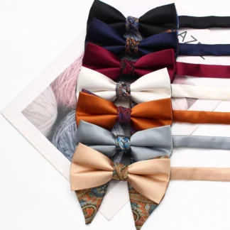 Pajarita de cuerno doble para hombre, pajarita de cuerno jacquard personalizada, versión para hombre, nueva moda de negocios