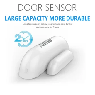 Z-wave-Sensor de puerta inteligente, Mini imán de puerta inalámbrico, amplio rango de detección de 360 grados, monitoreo inteligente