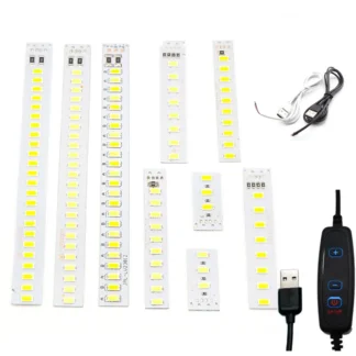 4W 5W 12W reemplazo de chip de luz LED fuente DC 5V usb regulable LED blanco cálido superficie de cuentas lámpara de noche SMD 5730 bombilla de iluminación s