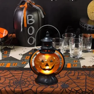 Poni portátil decorativo de Halloween jack-o-lantern, lámpara de aceite pequeña creativa, poni portátil decorativo de Halloween