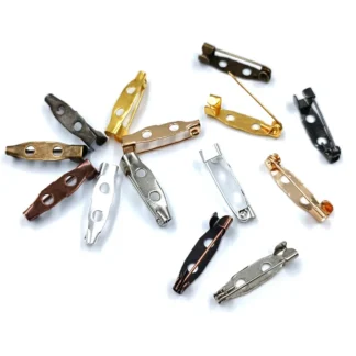 Alfileres de broche de 20x5mm, 20 piezas, manualidades, doble agujero, fabricación de joyas, Material hecho a mano