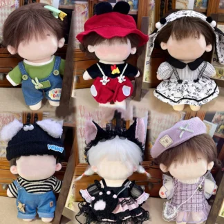 Bonito vestido, ropa para juguetes de peluche de algodón de 20cm, ropa de vestir, falda de princesa, conjunto de vestido de princesa fresco, regalo para niñas