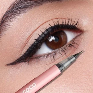 Delineador de ojos líquido ultradelgado, resistente al agua, sedoso, no mancha, duradero, negro, marrón, rosa, mate, gusano de seda, maquillaje de ojos