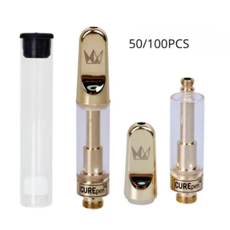 Cartucho de vapeo vacío, bobina de cerámica de 100 ml, atomizador de cera de rosca 510, 50/1,0 piezas, 510 CUREPEN