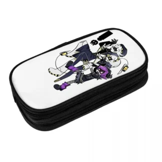 Estuche para lápices Murder Drones N y Uzi, estuche para lápices portátil, estuches para lápices escolares Kawaii de lona para estudiantes, papelería personalizada