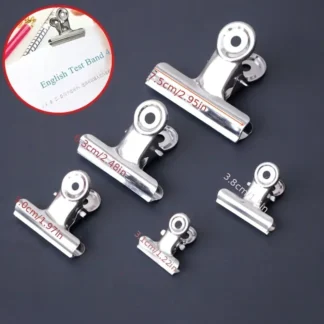 Clips de agarre de Bulldog de Metal, 6 uds., 31mm, bolsa de comida, abrazadera de sellado, carpeta de archivos, billetes, foto, organizador de dinero, cocina, suministros escolares de oficina