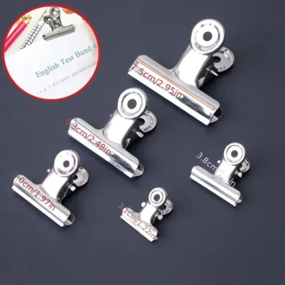 Clips de agarre de Bulldog de Metal, 6 uds., 31mm, bolsa de comida, abrazadera de sellado, carpeta de archivos, billetes, foto, organizador de dinero, cocina, suministros escolares de oficina