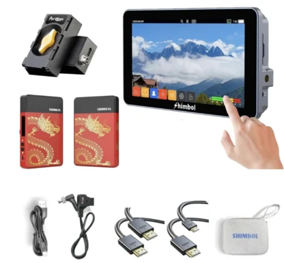 SHIMBOL-Monitor en cámara M5 de 5,5 pulgadas, Mini transmisor y receptor TP, batería simulada BD1 para cámara de vídeo y proyector Flim