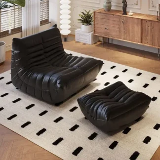 Sofá y reposapiés de oruga, silla perezosa para dormitorio de estudiantes, balcón, dormitorio, sala de estar, se puede lavar con wate