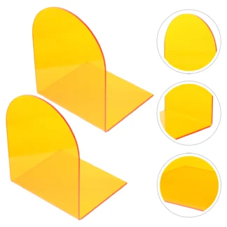 Organizador de archivos, accesorios de estudio, sujetalibros decorativos, tapón exquisito para estantes, estantería transparente acrílica, 2 uds.