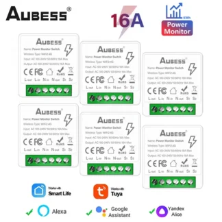 MINI interruptor inteligente Zigbee con Wifi, interruptor inalámbrico de 16A, Control de vida inteligente, funciona con Alexa y Google Home, Yandex Alice