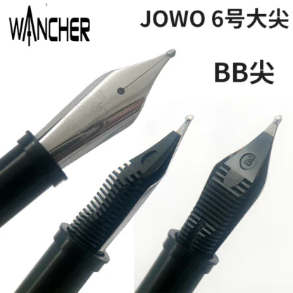 Accesorios de montaje de lengüeta de pluma dorada, punta JOWO, pulido especial No. Pluma estilográfica de repuesto WANCHER de 6 puntas grandes