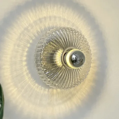 Bauhaus-Lámpara de pared de cristal transparente minimalista para sala de estar, pasillo, pasillo, E27, 220V, luz de cabecera de dormitorio Medieval