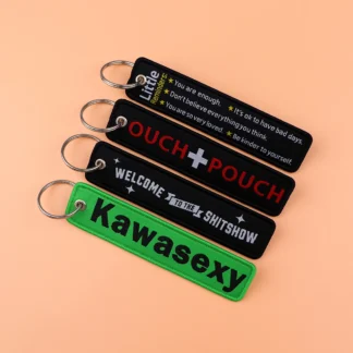 LLavero Kawasexy para coches, mochila, llaveros, llaveros bordados de moda, etiqueta para llave, etiqueta Jet, accesorios de regalo, 1 ud.