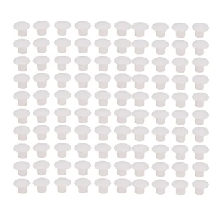 100 piezas decoración 5 mm cubierta de perforación de agujeros de plástico blanco
