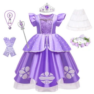 Disfraz de Sofía para niña, primer vestido de princesa para fiesta de cumpleaños, vestidos de graduación