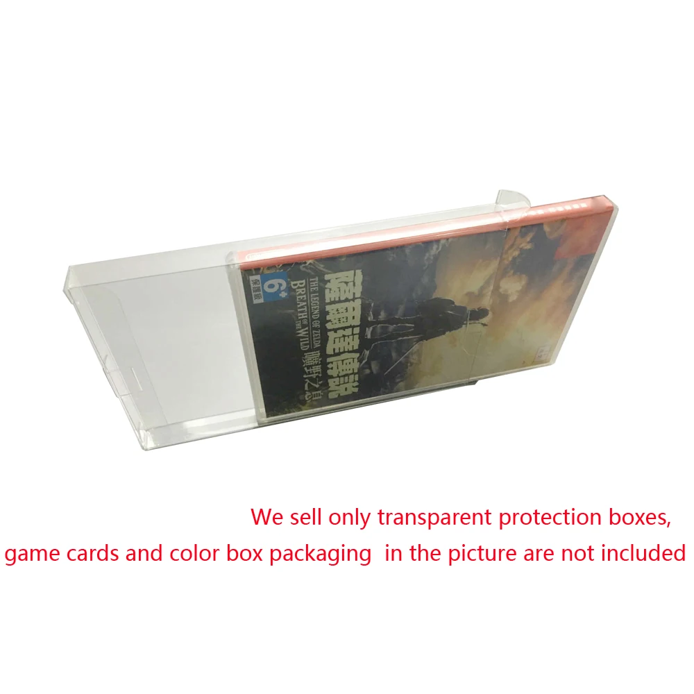 Caja transparente para tarjetas de juego Switch NS, Protector DE PLÁSTICO para mascotas, almacenamiento Protector, 10 unidades