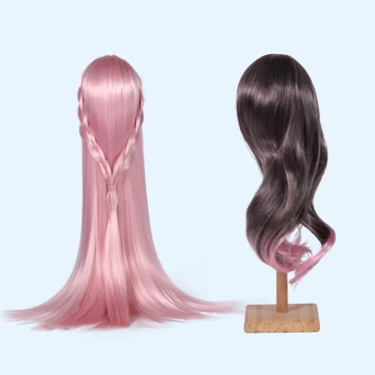 Peluca para muñeca BJD 1/3 de 60 cm DF, nuevo estilo de pelo de diferente color, pelo suave de alta calidad, juguete de regalo