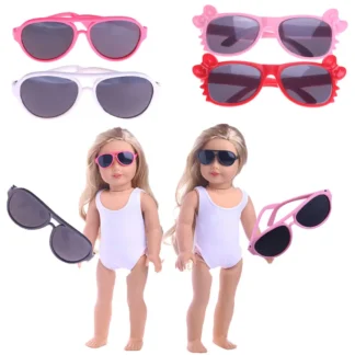 Gafas de sol de mariposa para bebé de 18 pulgadas y 43Cm para niña, accesorios americanos para regalo