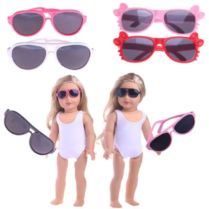 Gafas de sol de mariposa para bebé de 18 pulgadas y 43Cm para niña, accesorios americanos para regalo