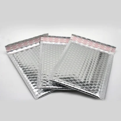 10 unids/lote bolsa de envío de burbujas de aluminio plateada sobres acolchados bolsa de correo de burbujas bolsa de regalo de papel de aluminio envoltura de embalaje
