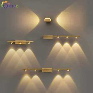 Lámpara frontal de espejo de baño creativa moderna, gabinete de espejo de Hotel, lámparas de espejo LED para sala de estar, dormitorio, arte de maquillaje, lámpara de luces de pared