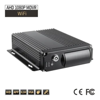 Monitor remoto WIFI, seguridad DVR para camión de 4 canales 1080P, soporte de grabación de ciclo 24H, apagado retardado de Iphone/Andriod para vehículo, 8-36V