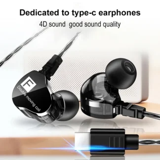 Fenge-auriculares intrauditivos F4 con cable tipo C, cascos con Subwoofer de graves, HIFI, 4D, calidad de sonido, música, deporte, para Xiaomi, Huawei GT