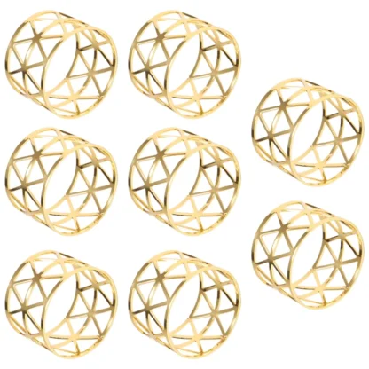 8 piezas de servilletero de malla redonda, juego de mesa adecuado para ocasiones casuales o formales y fiestas de boda