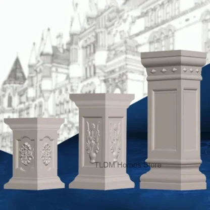 Molde de muelle de columna de plástico, modelo de columna cuadrada romana, balcón, jardín al aire libre, puerta de Villa, plantilla de molde de muelle de hormigón hecho a sí mismo
