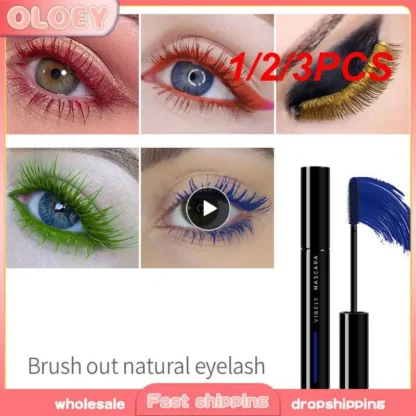 Máscara de ojos impermeable, 1/2/3 piezas, verde hierba, extensión de pestañas rizadas, Cosméticos de estiramiento, delineador de ojos, maquillaje líquido I0C9