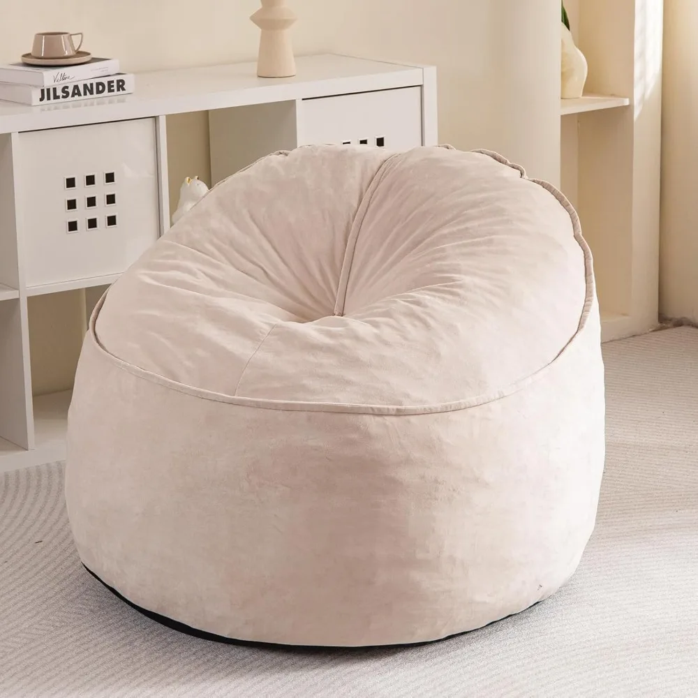 Silla tipo puf para adultos, sofá perezoso Sherpa, silla tipo puf con bolsillos, sofá tipo puf para sala de estar, silla decorativa, silla de suelo