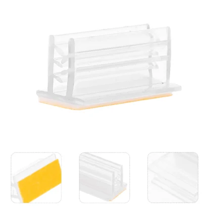 Soporte de letrero autoadhesivo, protector de tarjeta de lugar, etiqueta de nombre acrílica, soportes de Panel, soporte de mesa de Pvc, 50 Uds.