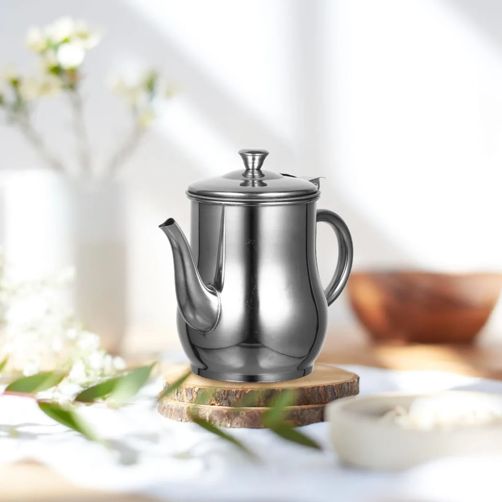 Dispensador de almacenamiento de ollas de aceite de acero inoxidable, suministro de cocina, filtro de pelo para uso doméstico, contenedor con mango de soporte
