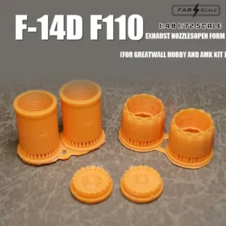 Kit de impresión de resina 3D a escala Fab, boquillas de escape FA48049 F-14D F110, forma abierta 1/72y 1/48