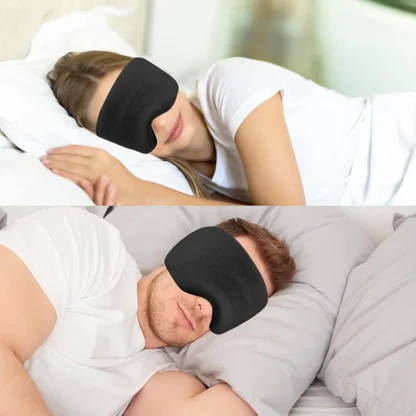 Mascarilla para dormir 3D, 100% opaca, sin presión de los ojos, cubierta ajustable para los ojos para mujeres y hombres, ayuda para dormir, mascarilla para el cuello