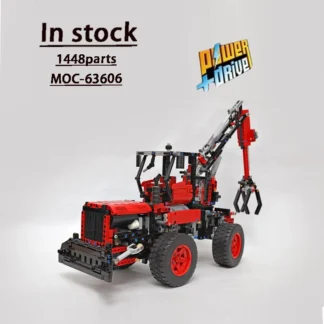 MOC-63606-máquina transportadora de tala forestal, bloques de construcción, modelo de 1488 piezas, bloques de construcción de cumpleaños para niños, juguete para regalo