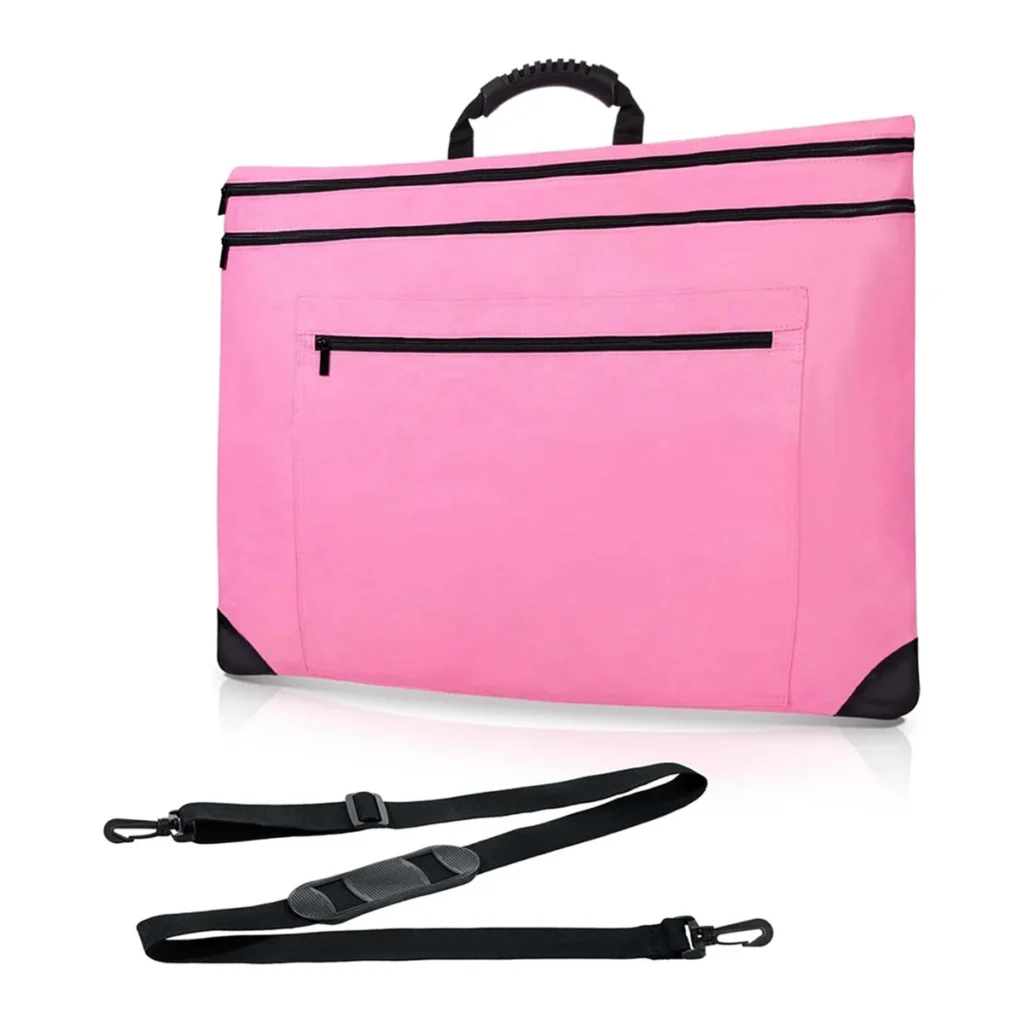 Maletín de arte ligero Estuche de transporte impermeable con hombros y asa resistentes para dibujar, postes y pintar, B