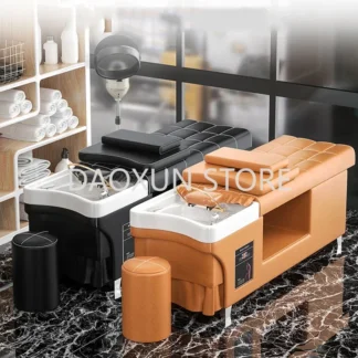 Cabezal de Spa para lavado de cabello, cama de ducha cómoda, silla de champú de masaje, salón de belleza ergonómico, muebles de salón, MQ50SC