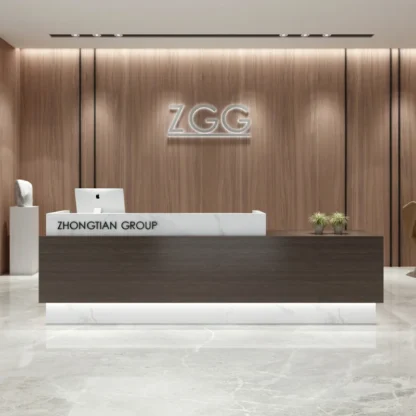Mostrador de recepción para Spa y café, belleza de espera, masaje moderno, escritorio lujoso, podio para pies, recepción, muebles comerciales de belleza