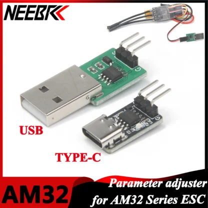 AM32 40A 45A 65A 80A ESC USB/Tipo C Link programador adaptador de param para coche RC Crawler Drone MN Axial TRX4 SCX10 actualización de Firmware