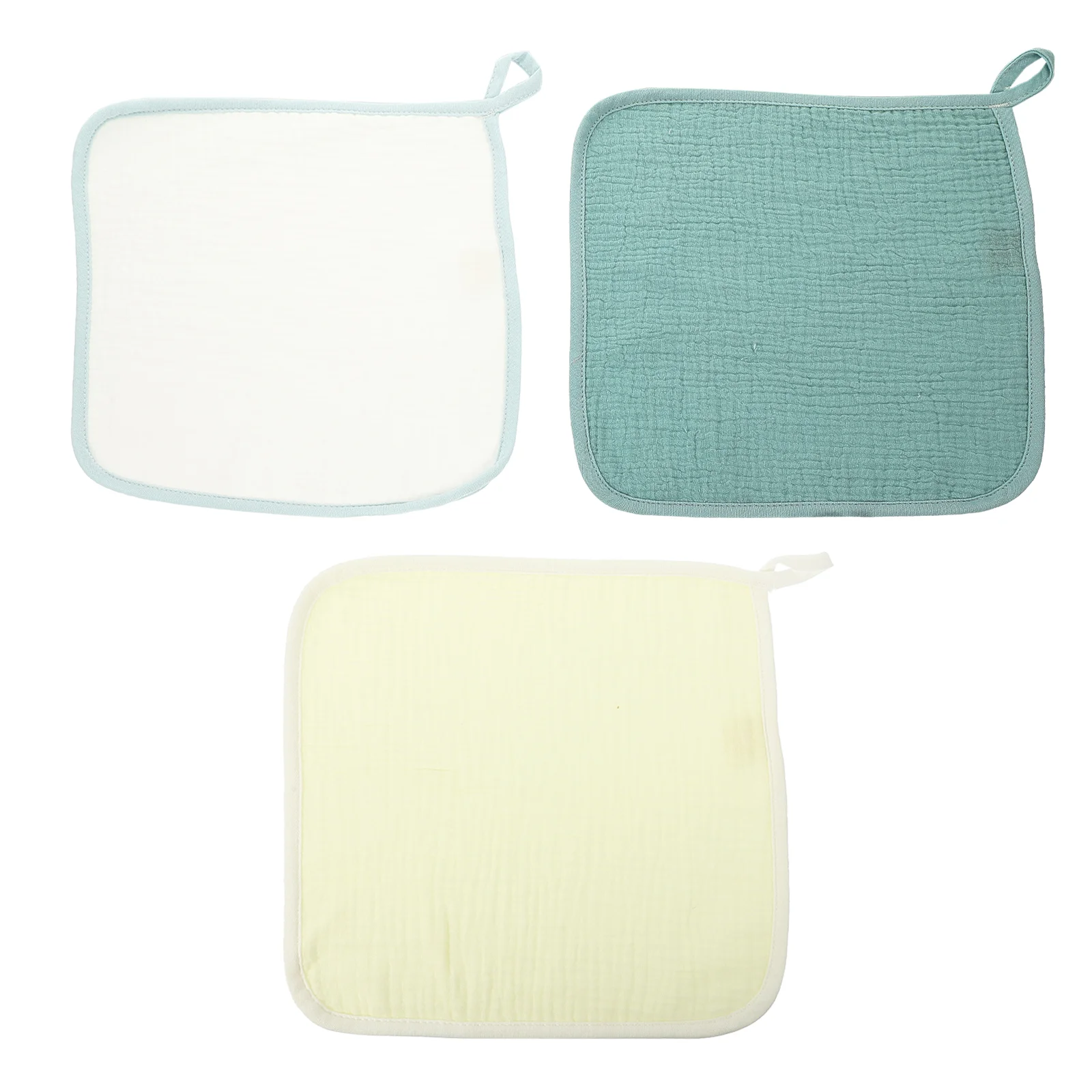 Toallitas de algodón para recién nacido, paño para eructar Saliva, Color sólido, 3 piezas