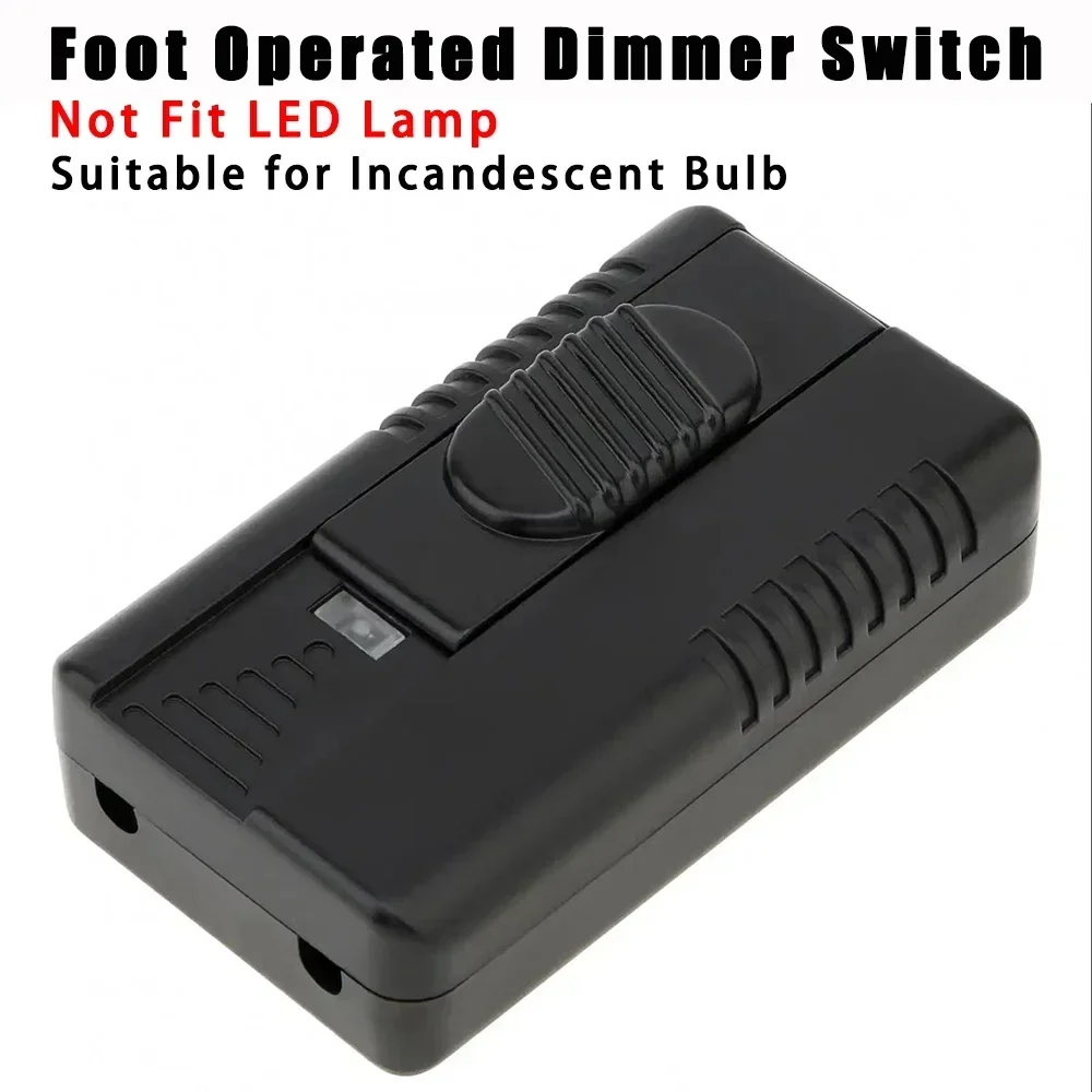 Regulador de intensidad operado por pie, interruptor de Control deslizante en línea de rango completo, lámpara de pie, bombilla incandescente de luz LED, controlador de atenuación LED