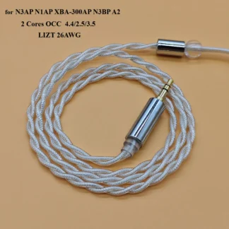 N3AP LIZT-Cable de actualización Chapado en plata para auriculares, 2 núcleos, OCC, 3,5 MM, para N1AP, XBA-300AP, N3BP, A2, 4,4, 2,5