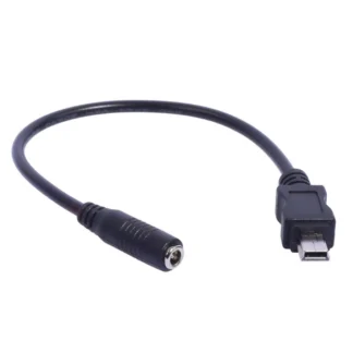 DC3.5x1.35mm Enchufe alimentación a Mini USB Cable macho 5 pines 0,2 m 20
